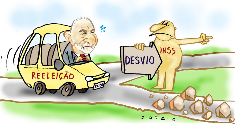 Charge do Jota A publicada em 03/05/2025 no Jornal O Dia