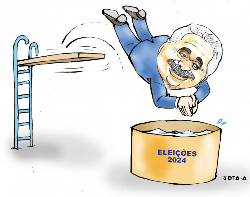 Charge do Jota A publicada em 07/11/2023 no Jornal O Dia