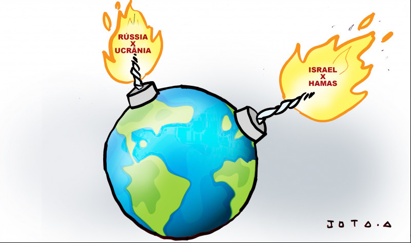 Charge do Jota A publicada em 09/10/2023 no Jornal O Dia