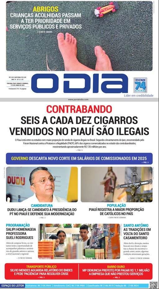 Jornal O Dia - Sábado, 7 de junho de 2025